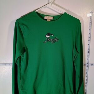 M&E Sportswear Green Long Sleeve Top